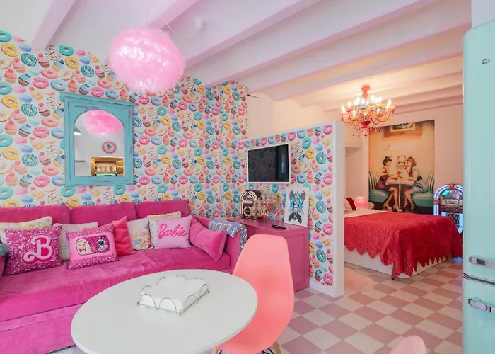 Lägenhetshotell La Anos 50. La Casa Barbie. Banera, Chimenea Corcubión